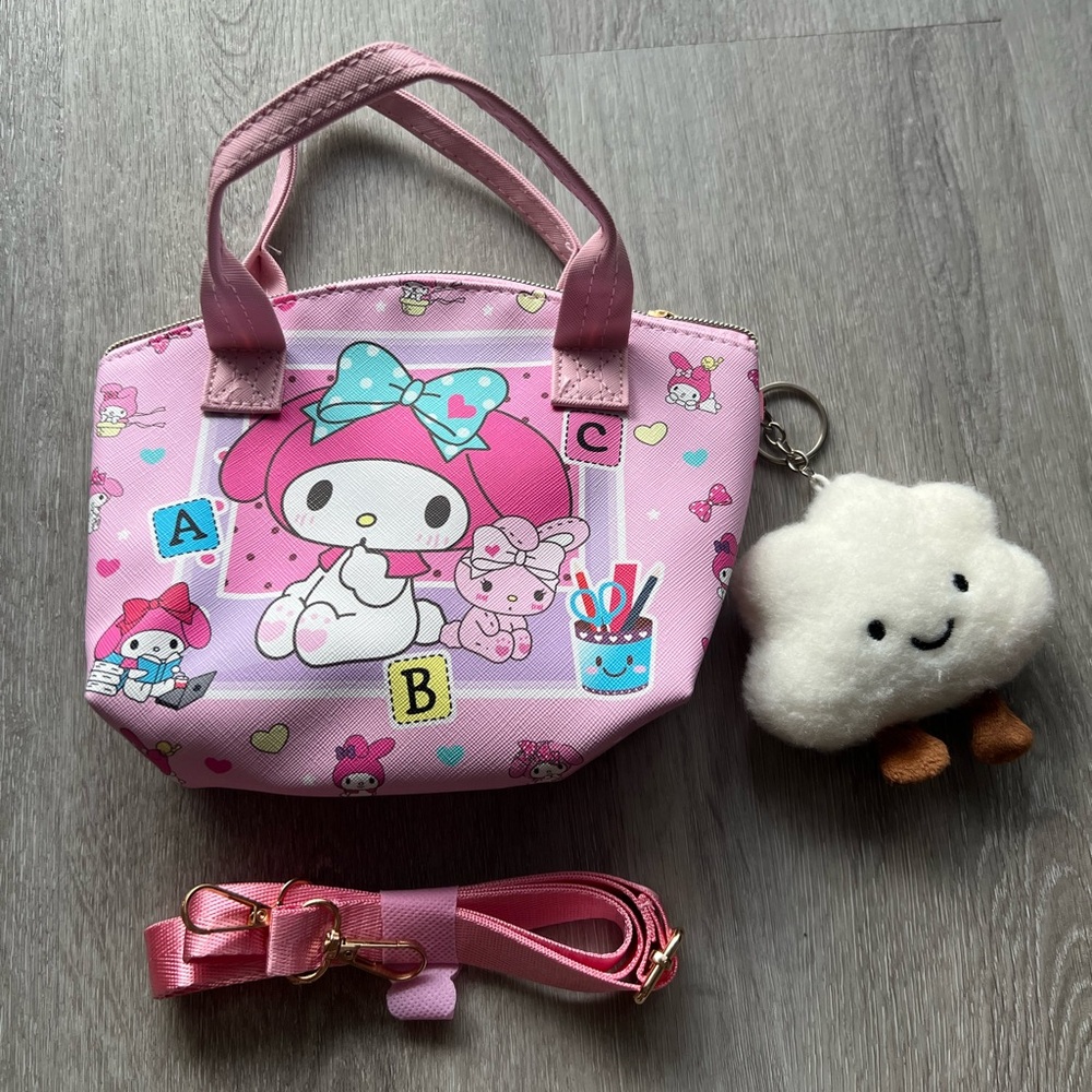 SanRio Handbag and Crossbody Bag with Cloud Charm
